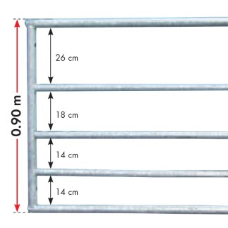 Cancello galvanizzato  H 0,90 regolabile m 1.05 - 1.70 m completo